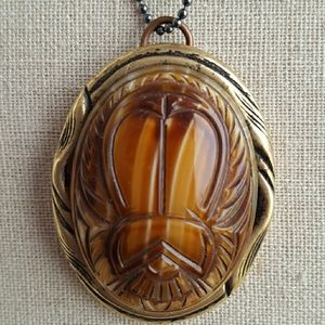 Golden Tones Scarab Pendant